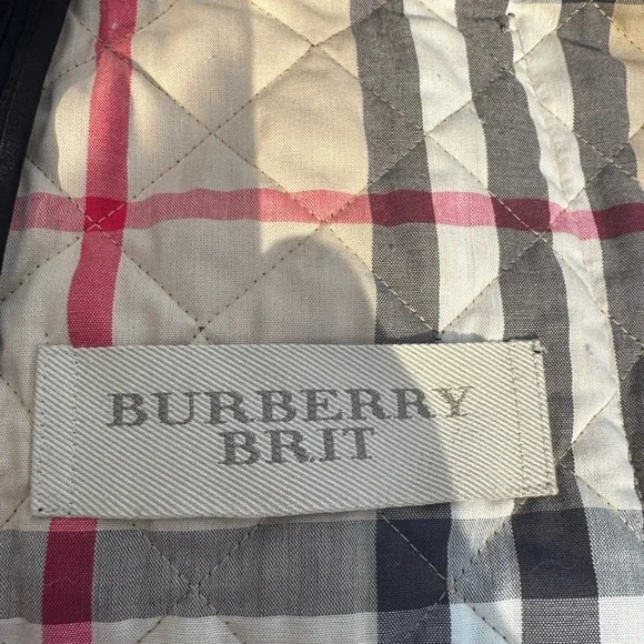 Burberry Black Quilted Authentic Jacket with Signature Check Trim Size XL - Picture 11 of 12